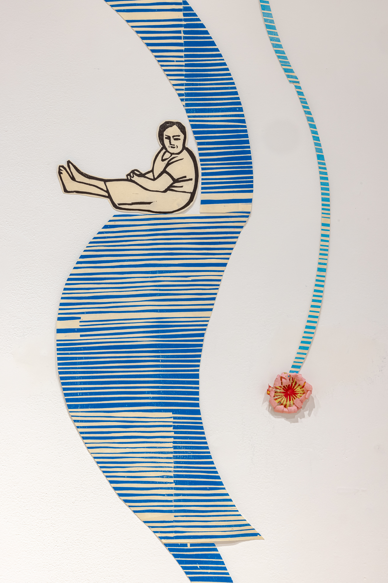 detail, woman sits on an arabesque